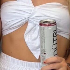 White Knotted Crop Top